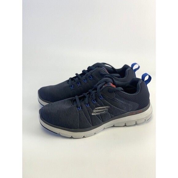 Skechers Flex Advantage 4.0 Navy Lace Sneaker Comfort Memory Foam 232227 Men 8.5 - Picture 1 of 10